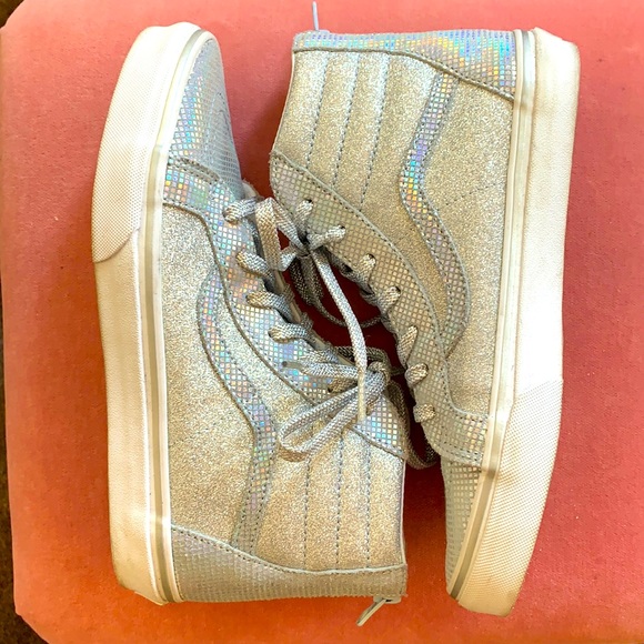 Vans Shoes - Vans glittery hi tops women’s US 8.5